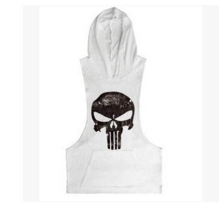 Sleeveless Bodybuilding Skull Hoodie