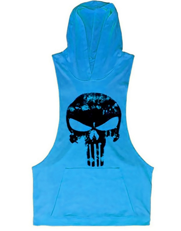 Sleeveless Bodybuilding Skull Hoodie