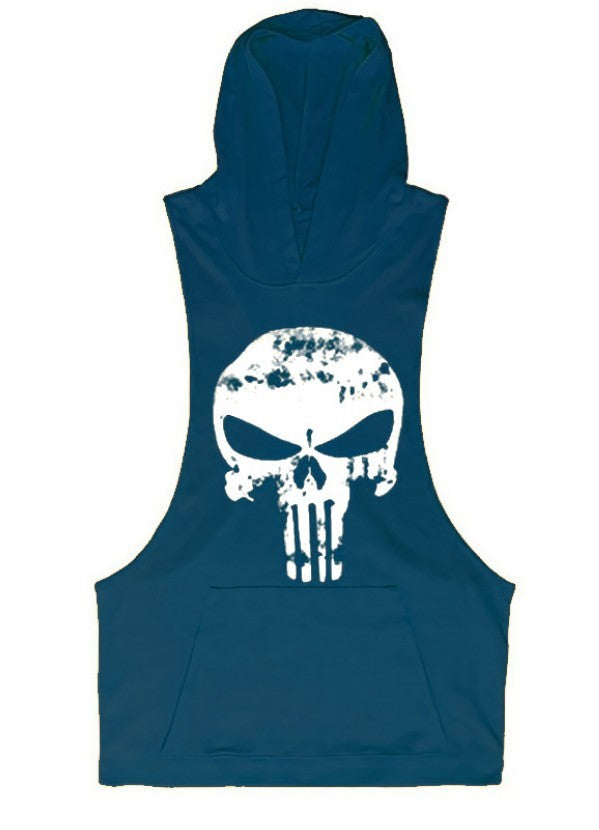 Sleeveless Bodybuilding Skull Hoodie