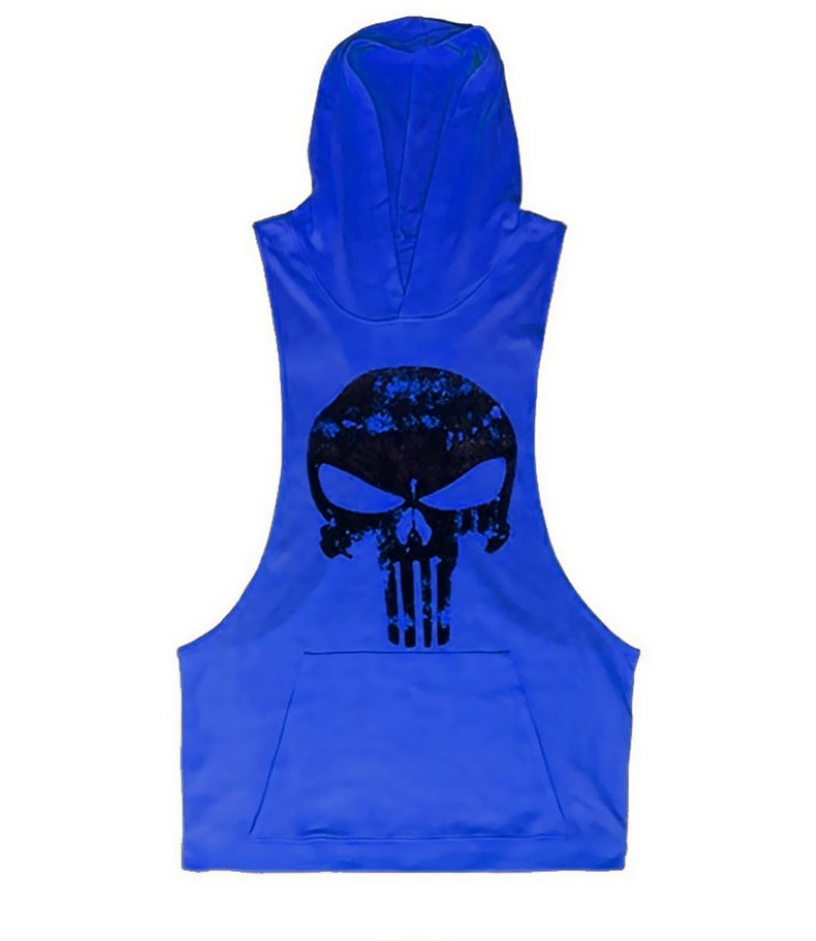 Sleeveless Bodybuilding Skull Hoodie